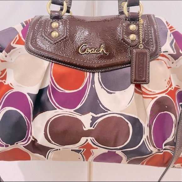 Coach Ashley Signature C Print Satchel - Picture 4 of 11